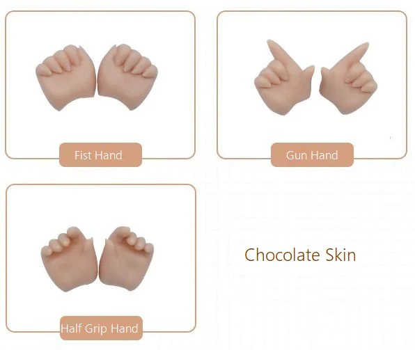 1/6 Hand Parts 3Pair Set (for winter melon)-Chocolate Skin [Limited quantity] | PREORDER | PARTS - Image 4
