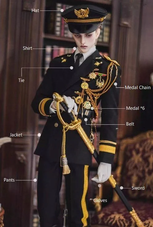 Honour Military Dress White & Gold Fullset: ID75 [Limited Time Offer] | PREORDER | OUTFIT - Image 8