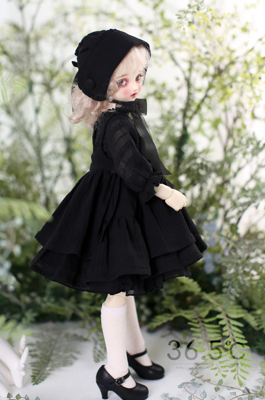 [MSD] Dorothy set - Black (Black) Bonnet（MSD) | Preorder | OUTFIT - Image 4