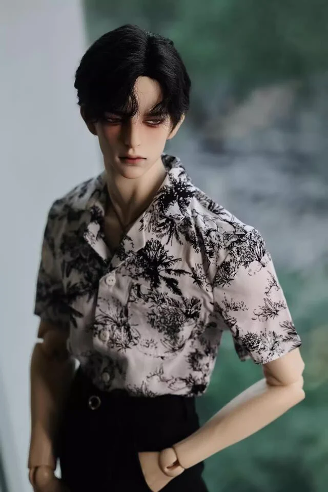 Summer short sleeved floral shirts Blue flower porcelain [Limited time] | Preorder | OUTFIT - Image 4
