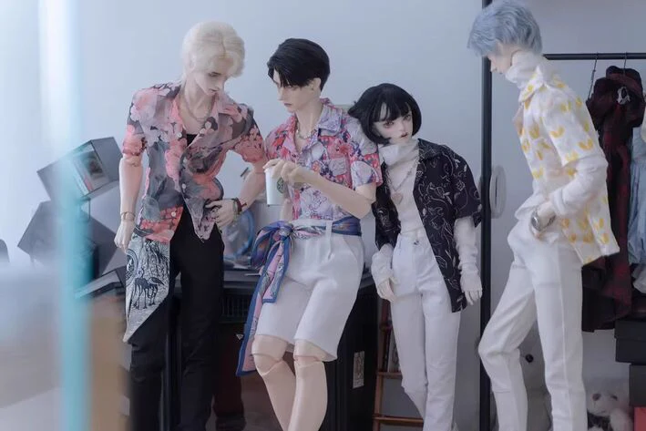 Summer short sleeved floral shirts Blue flower porcelain [Limited time] | Preorder | OUTFIT - Image 6